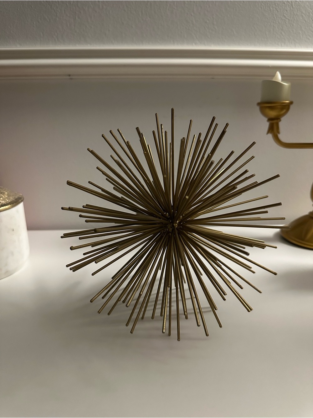 CB2 Decorative Metal Sea Urchin Accent - Gold